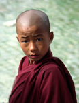 young monk,
          bhutan